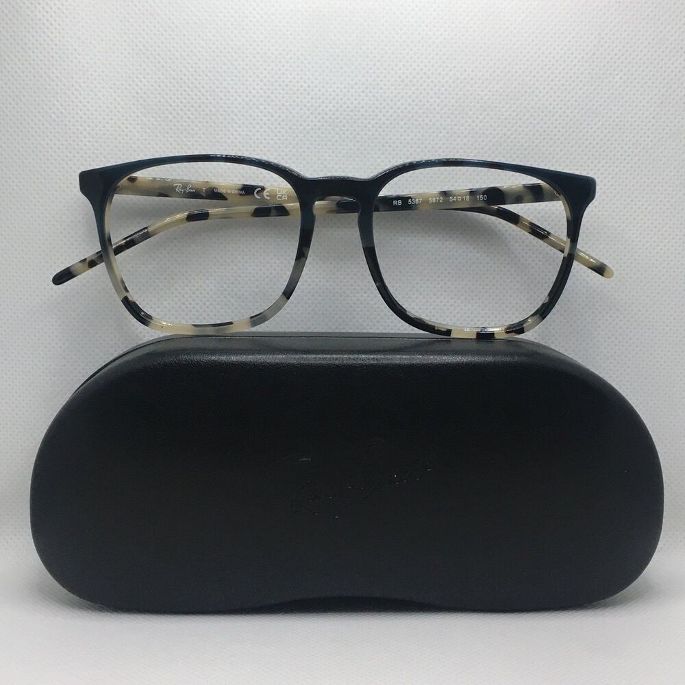 Ray-Ban Eyeglasses Blue Tortoise Shell Frame 5387 5872 Sz 54 18 150